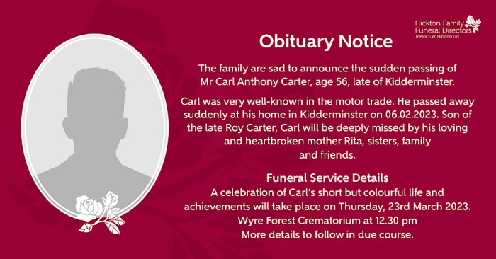 Obituary notices